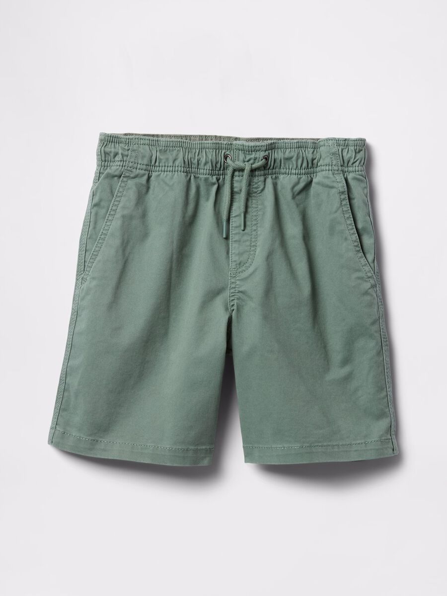 Shorts verdi in cotone elasticizzato Bambino_4