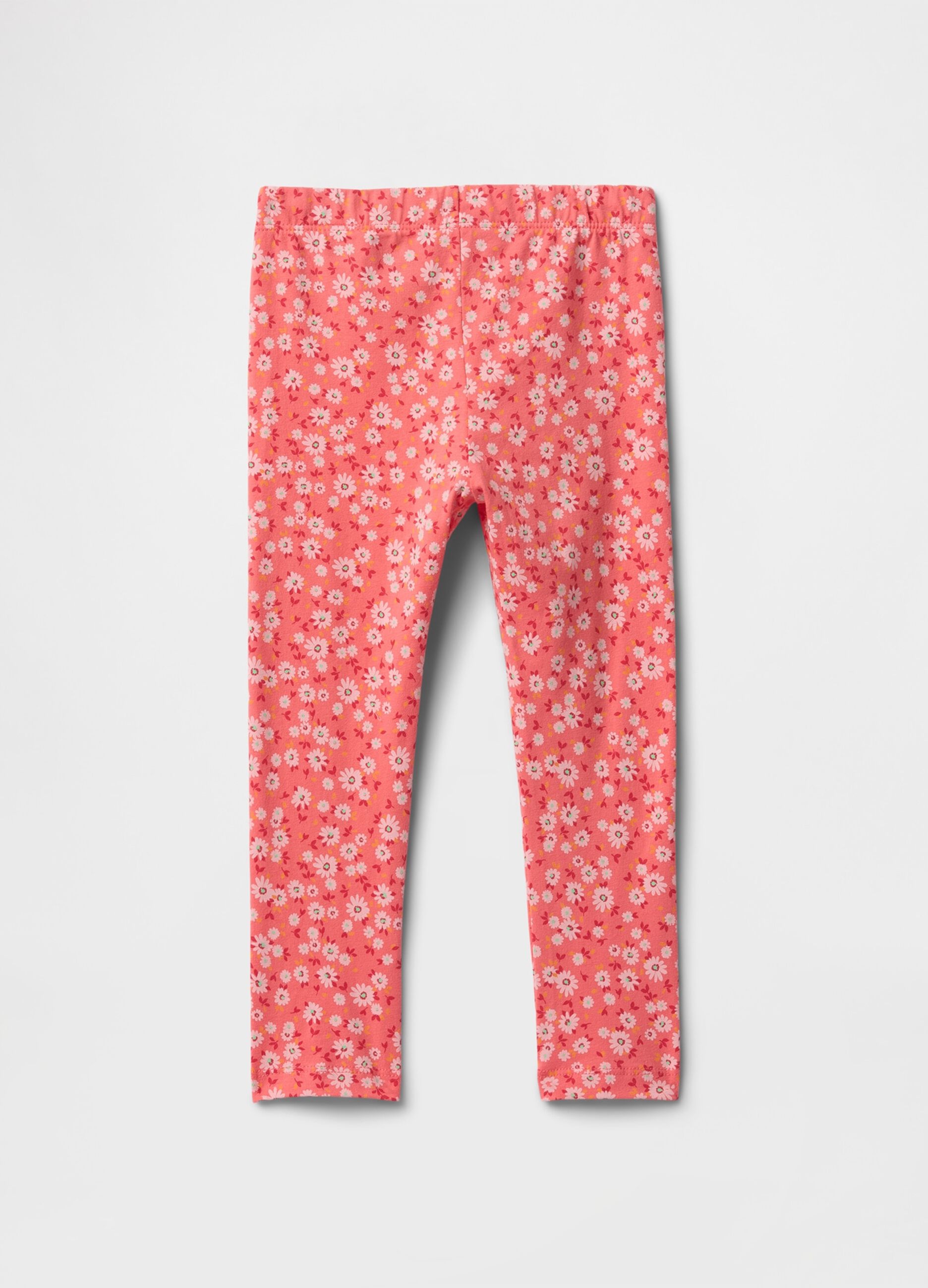 Leggings rosa a fiori per bambina