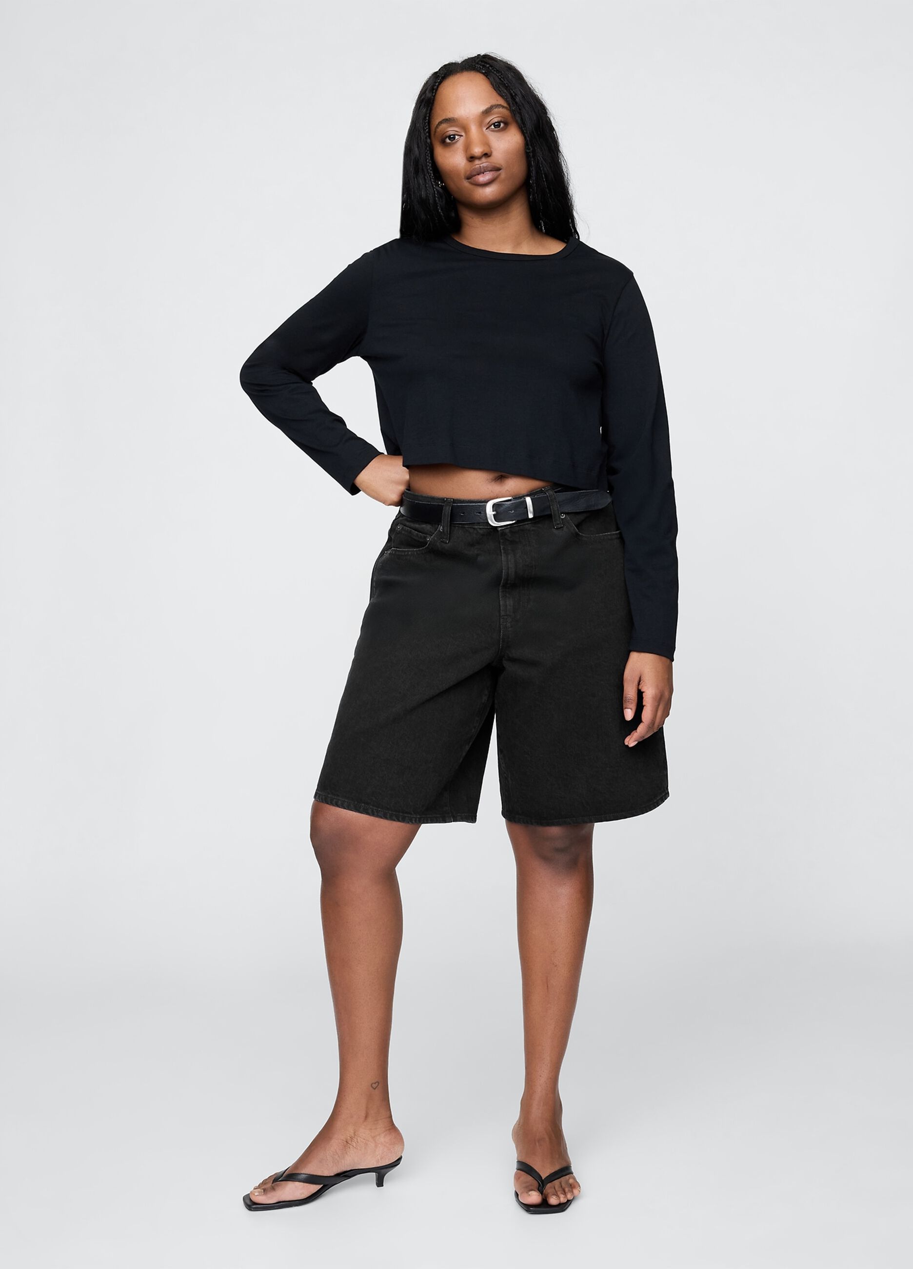 Bermuda neri in denim_4