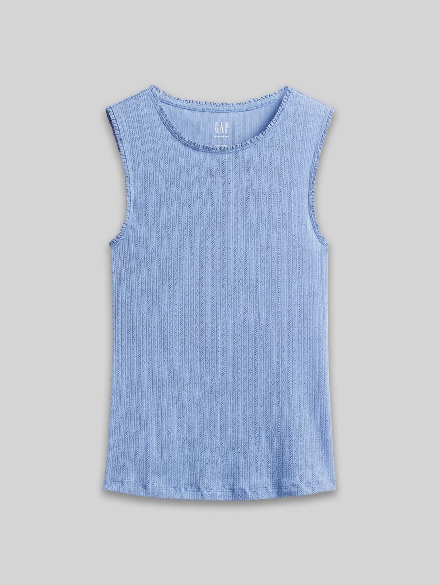 Top in misto cotone a costine Donna_3
