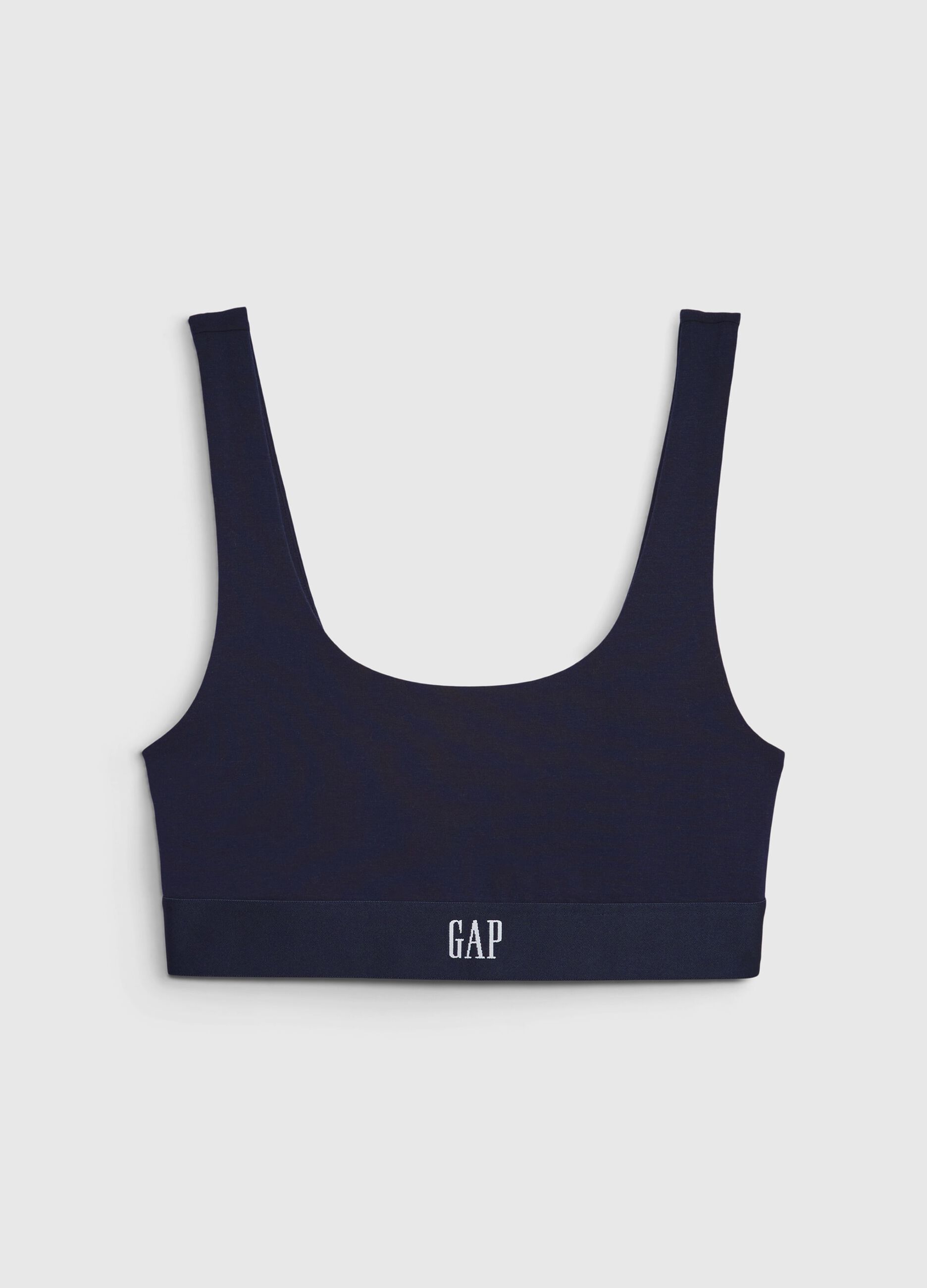 Stretch sports bra with logo