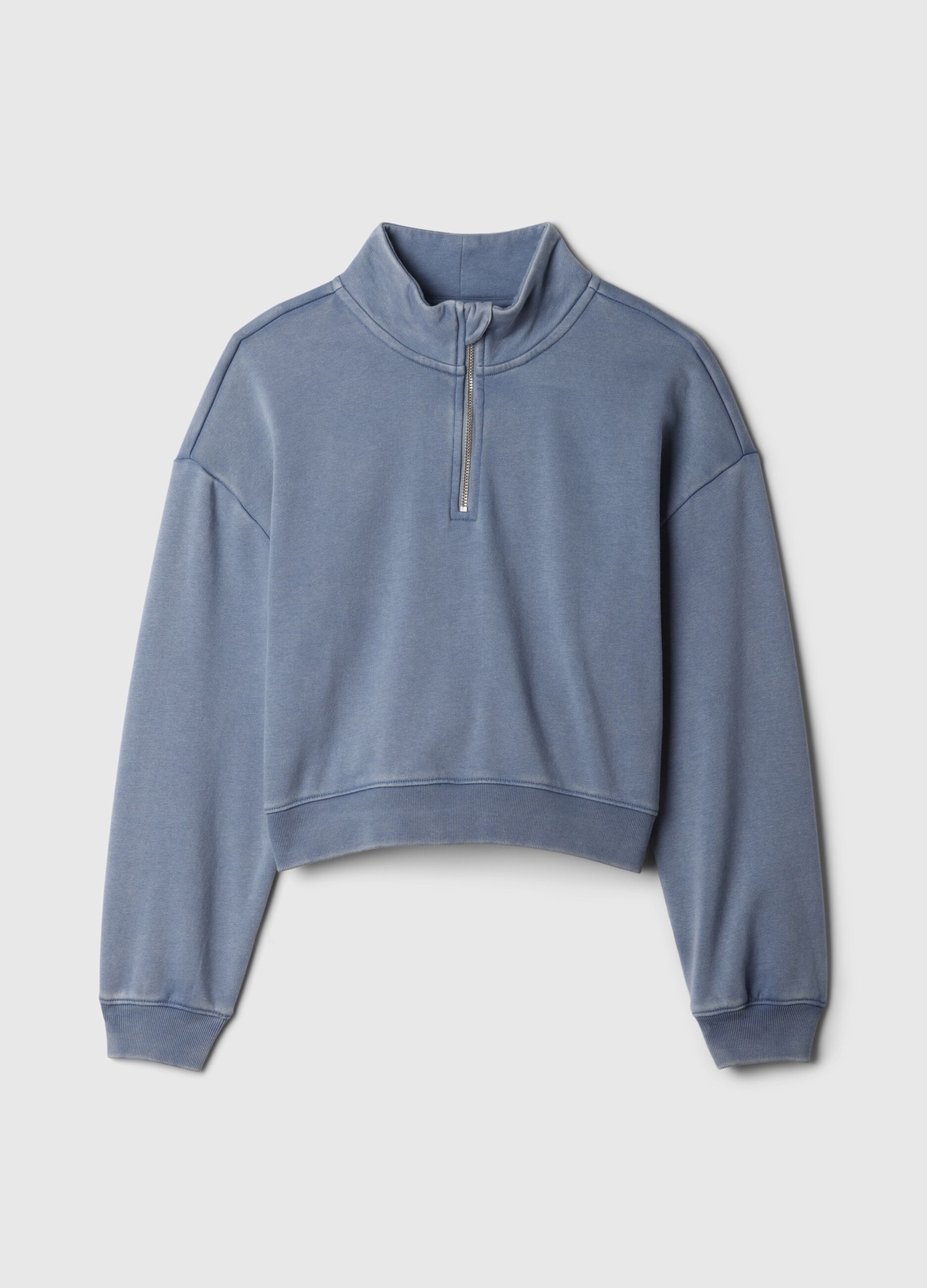 Felpa cropped half-zip_3