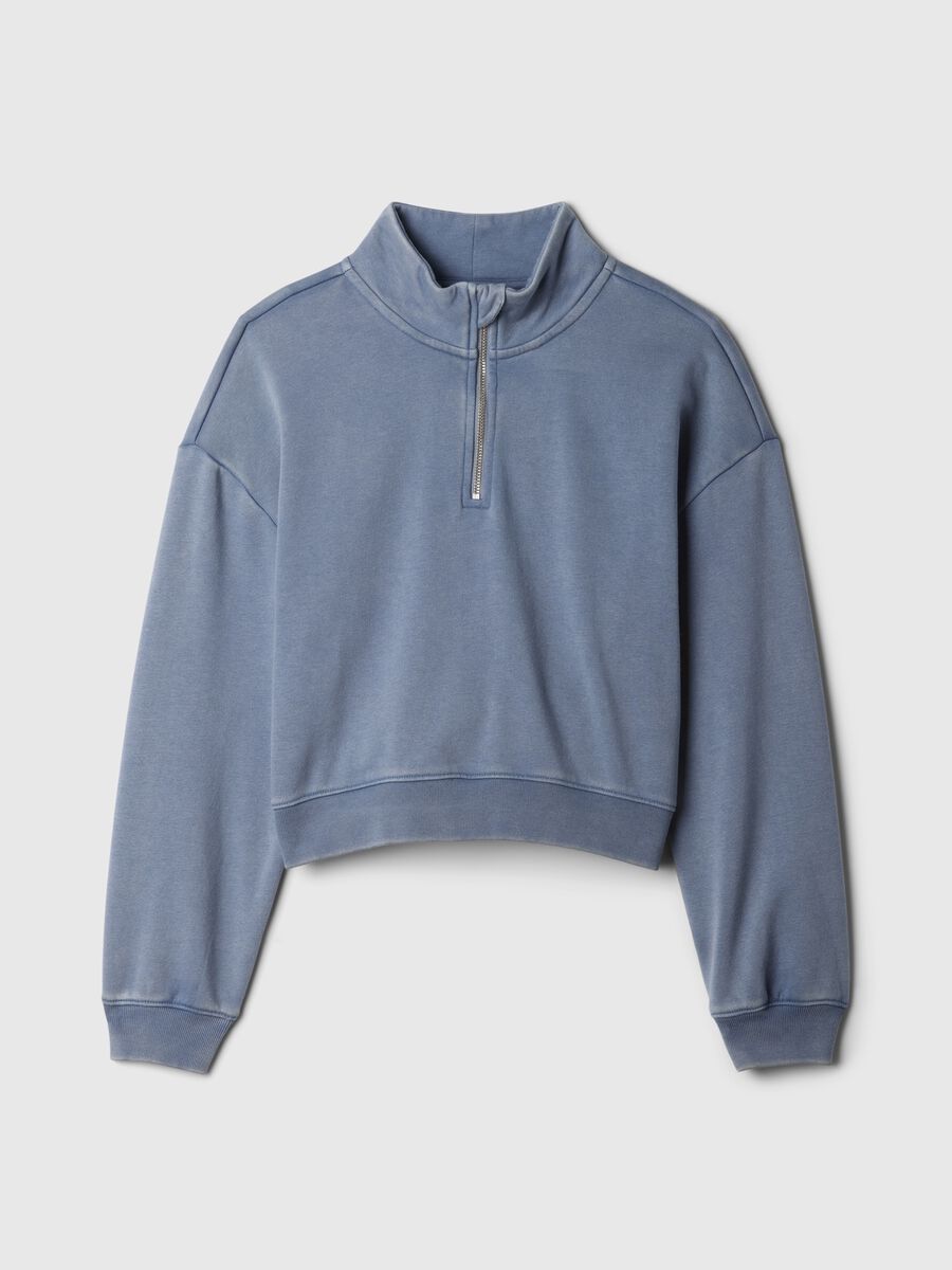 Felpa cropped half-zip Bambina_3