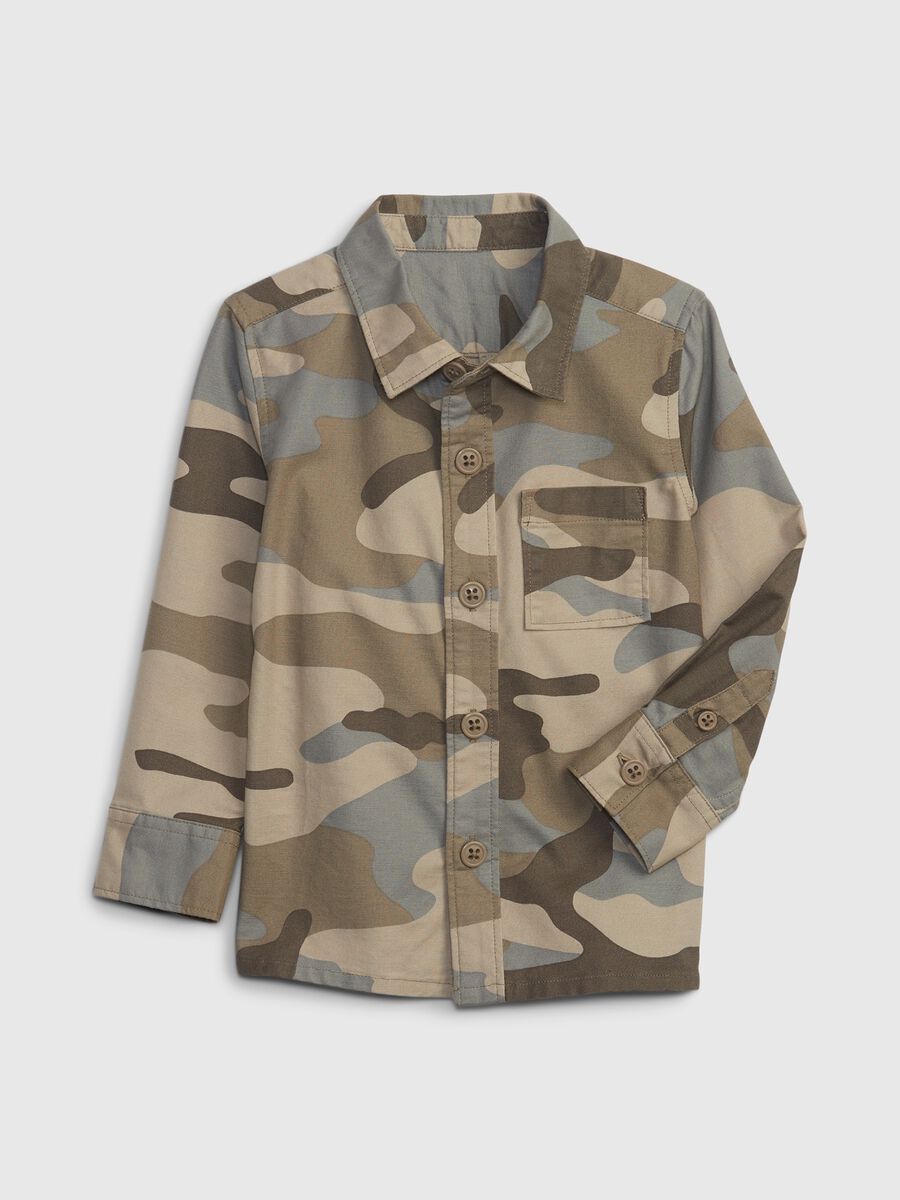 Oxford cotton camouflage shirt Newborn Boy_0