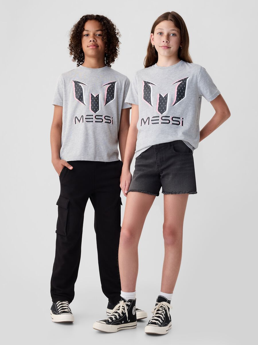 T-shirt in cotone con stampa Messi Unisex_0