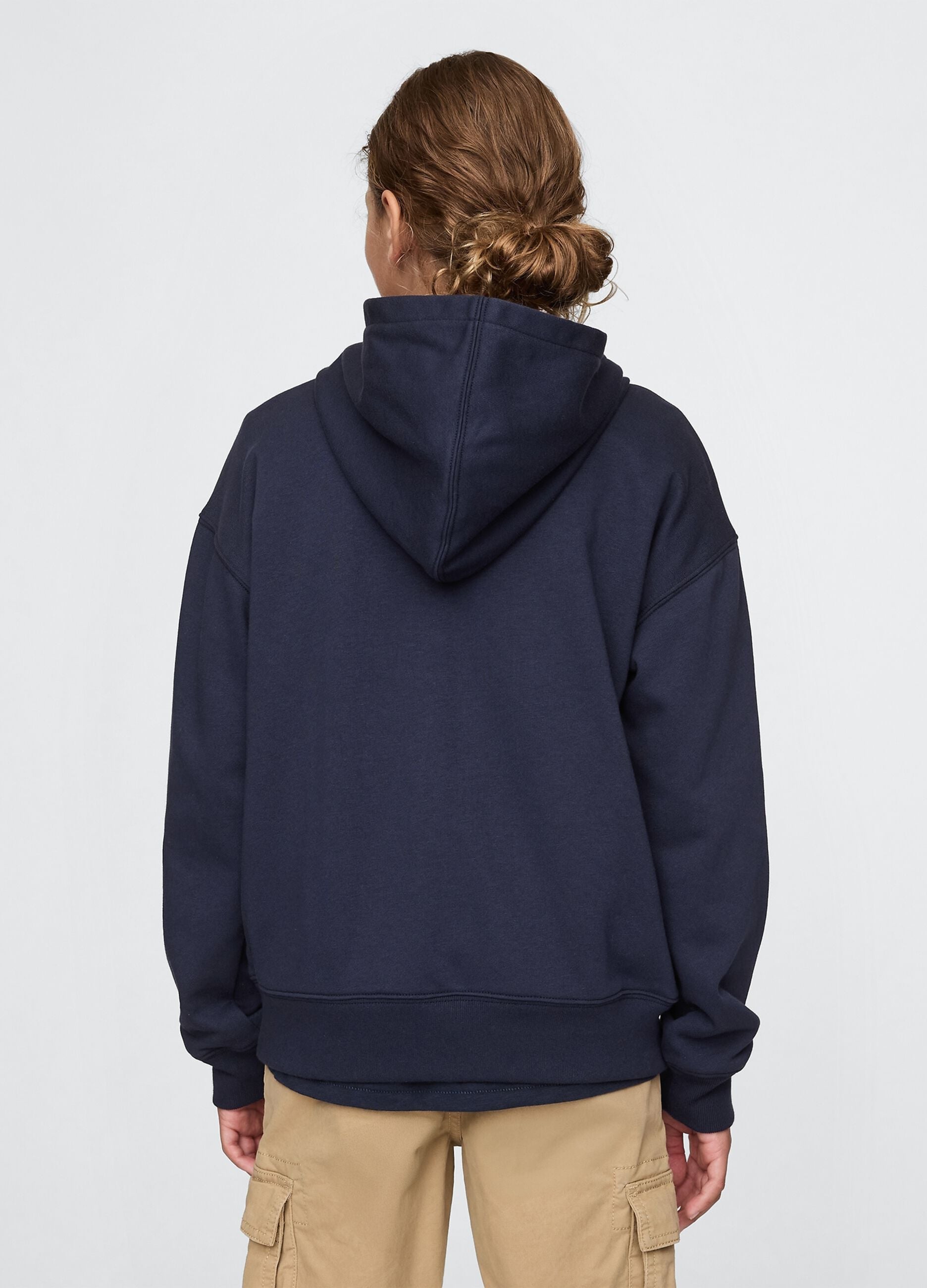 Felpa con logo GAP, cappuccio e zip in misto cotone