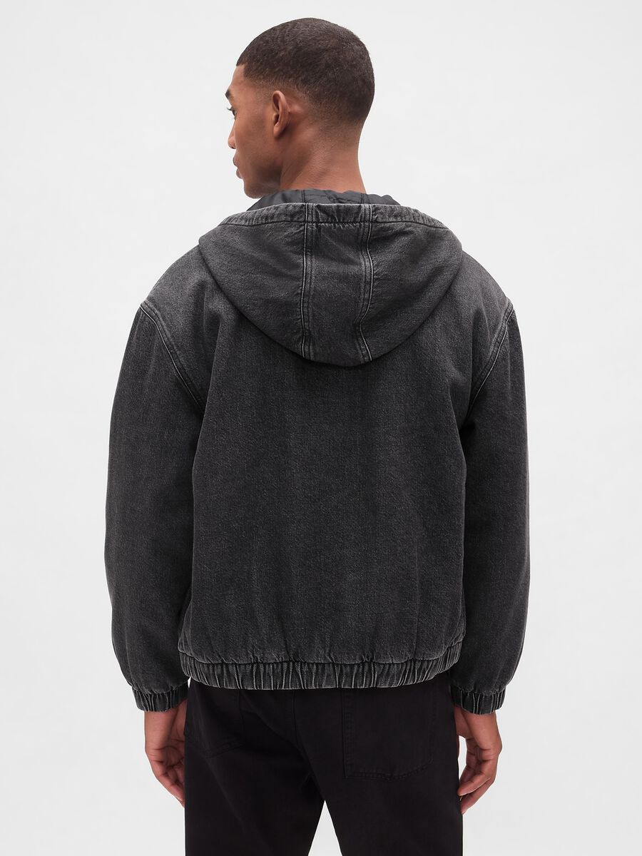 Giacca nera in cotone e Lyocell Uomo_1