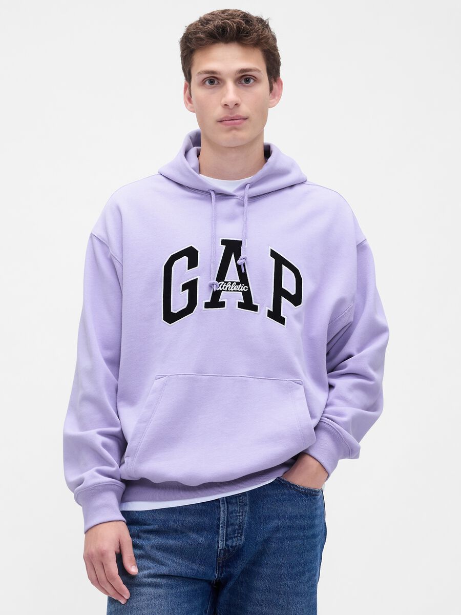 Purple Hooded Sweatshirt GAP Man_0