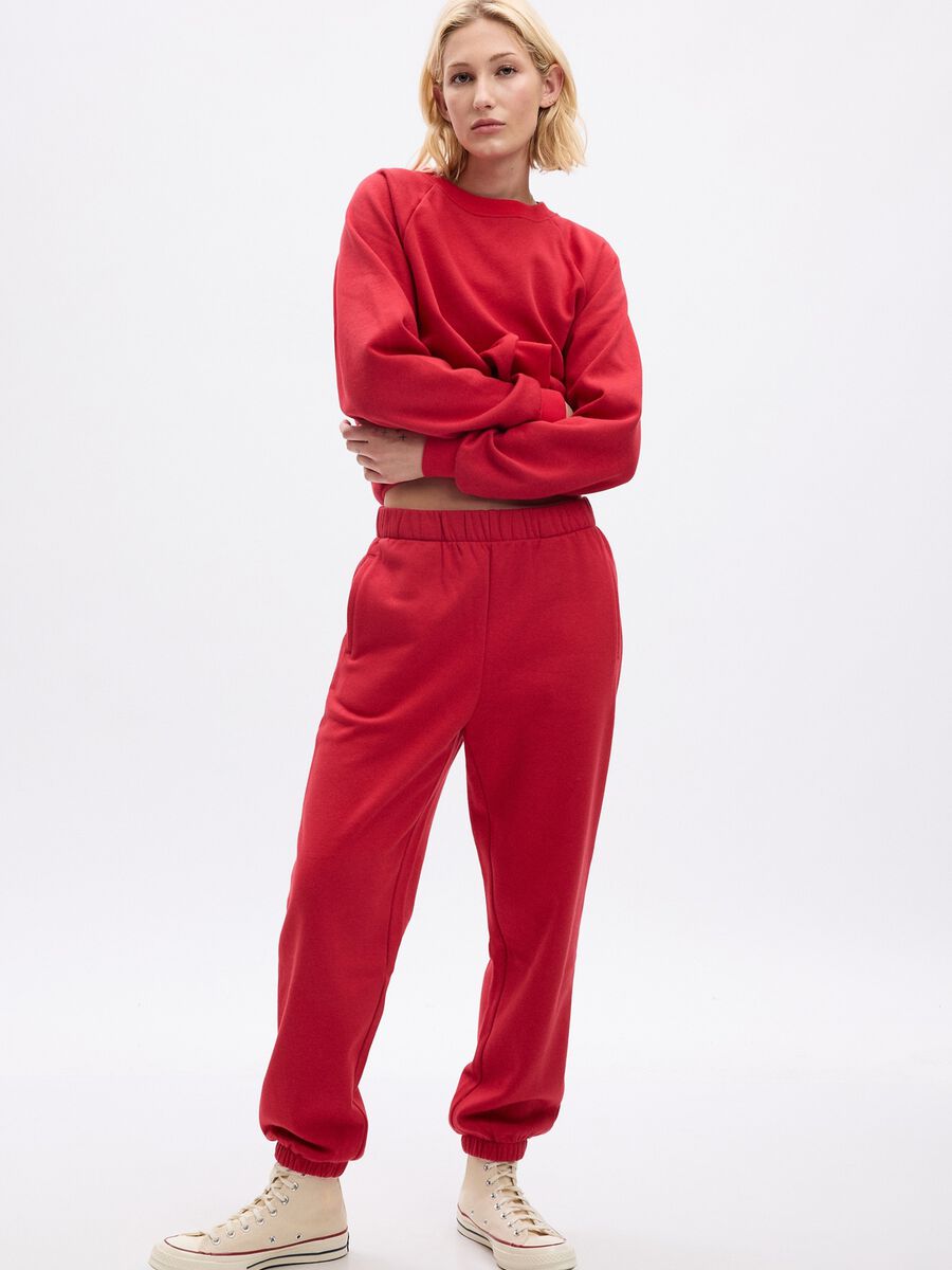 High-rise plush joggers Woman_0