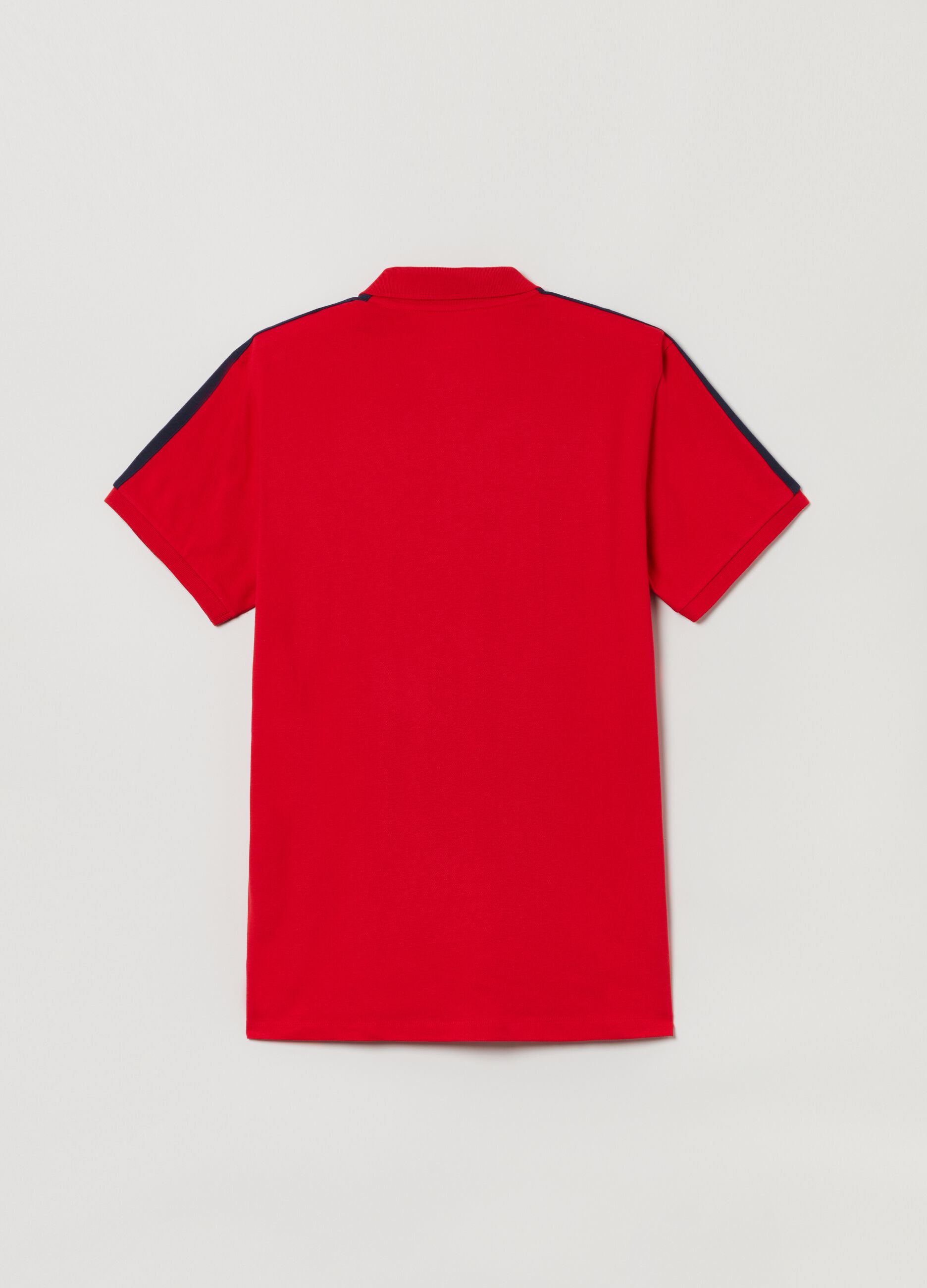 Pique polo shirt with logo print_1