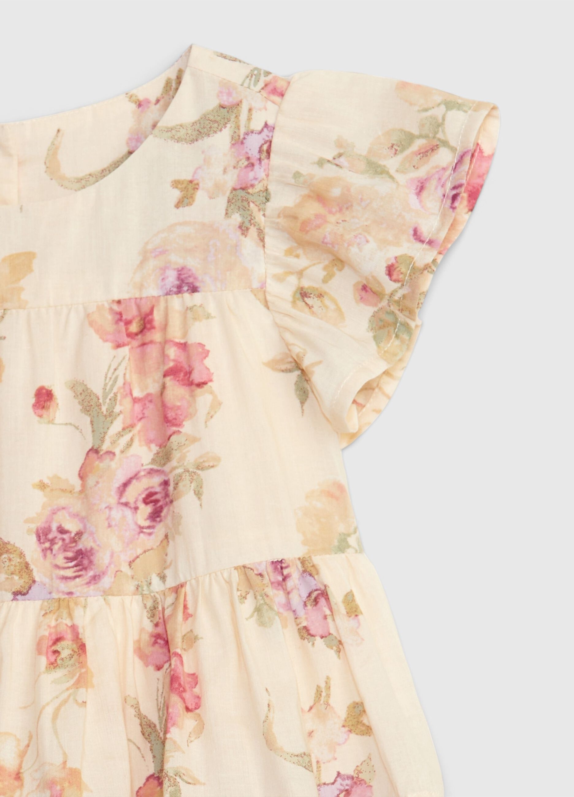 LoveShackFancy floral tiered dress in cotton_3
