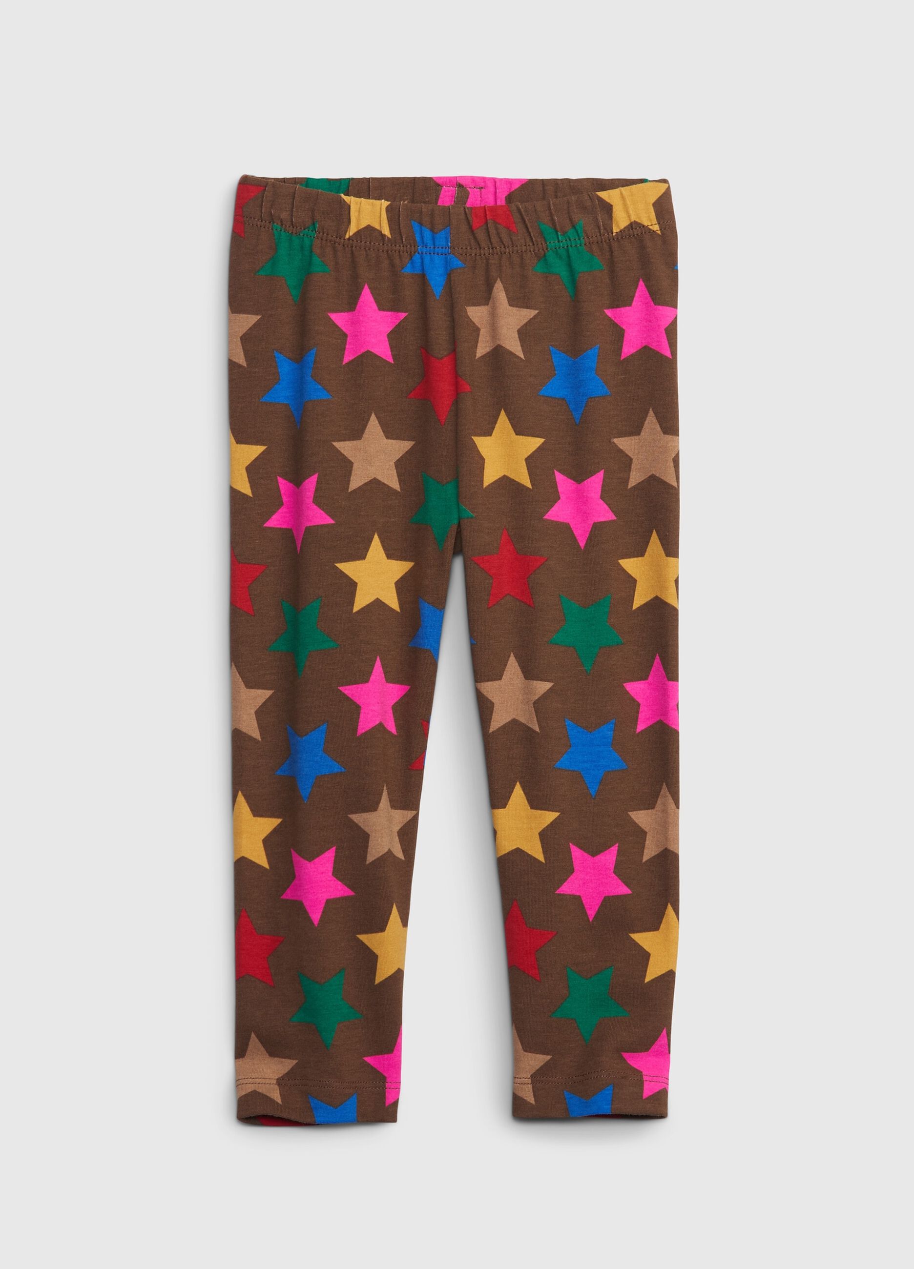 Leggings in cotone bio con stampa stelle