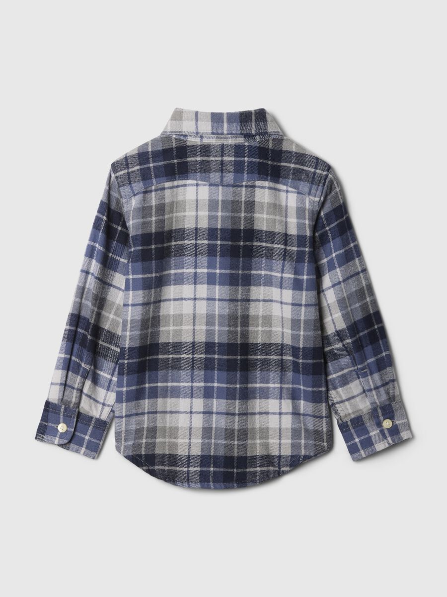 Camicia in flanella con fantasia check Bimbo_1