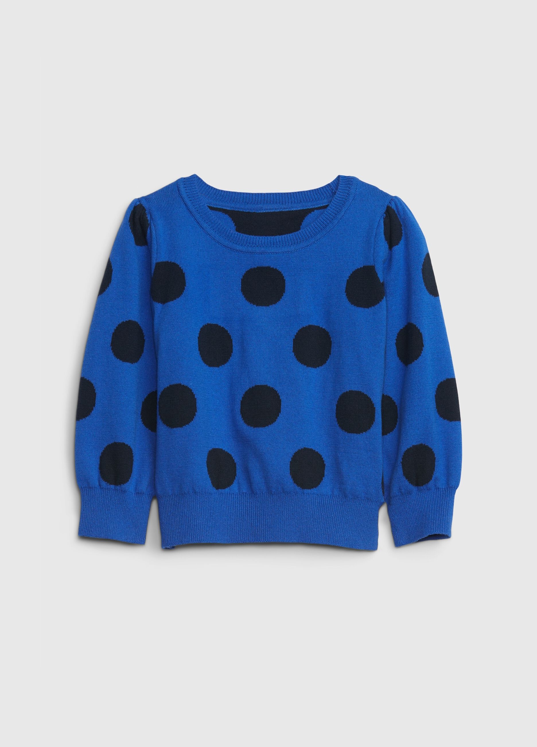 Maglia con fantasia polka dots jacquard