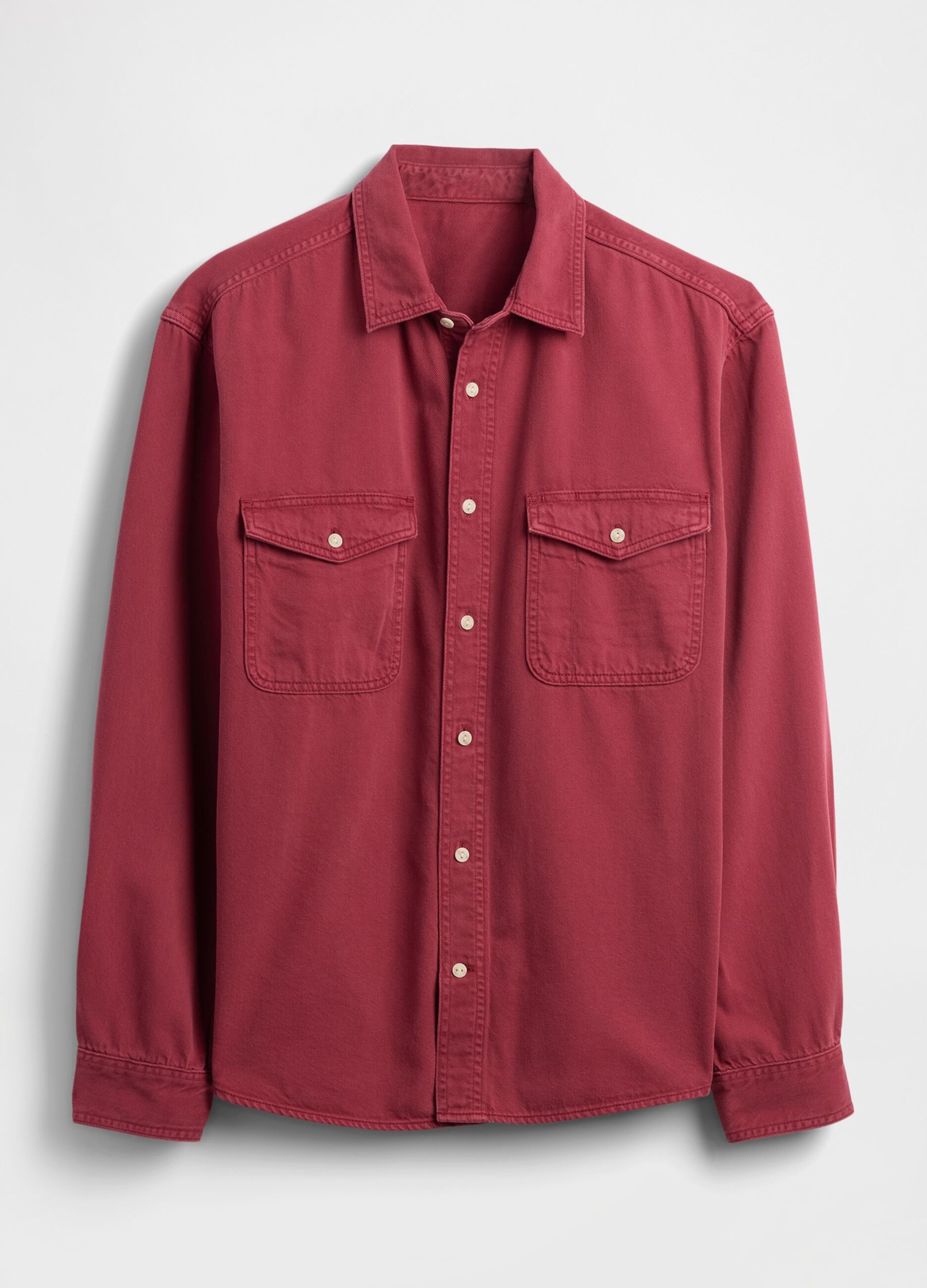 Camicia rosso in cotone e Lyocell_3
