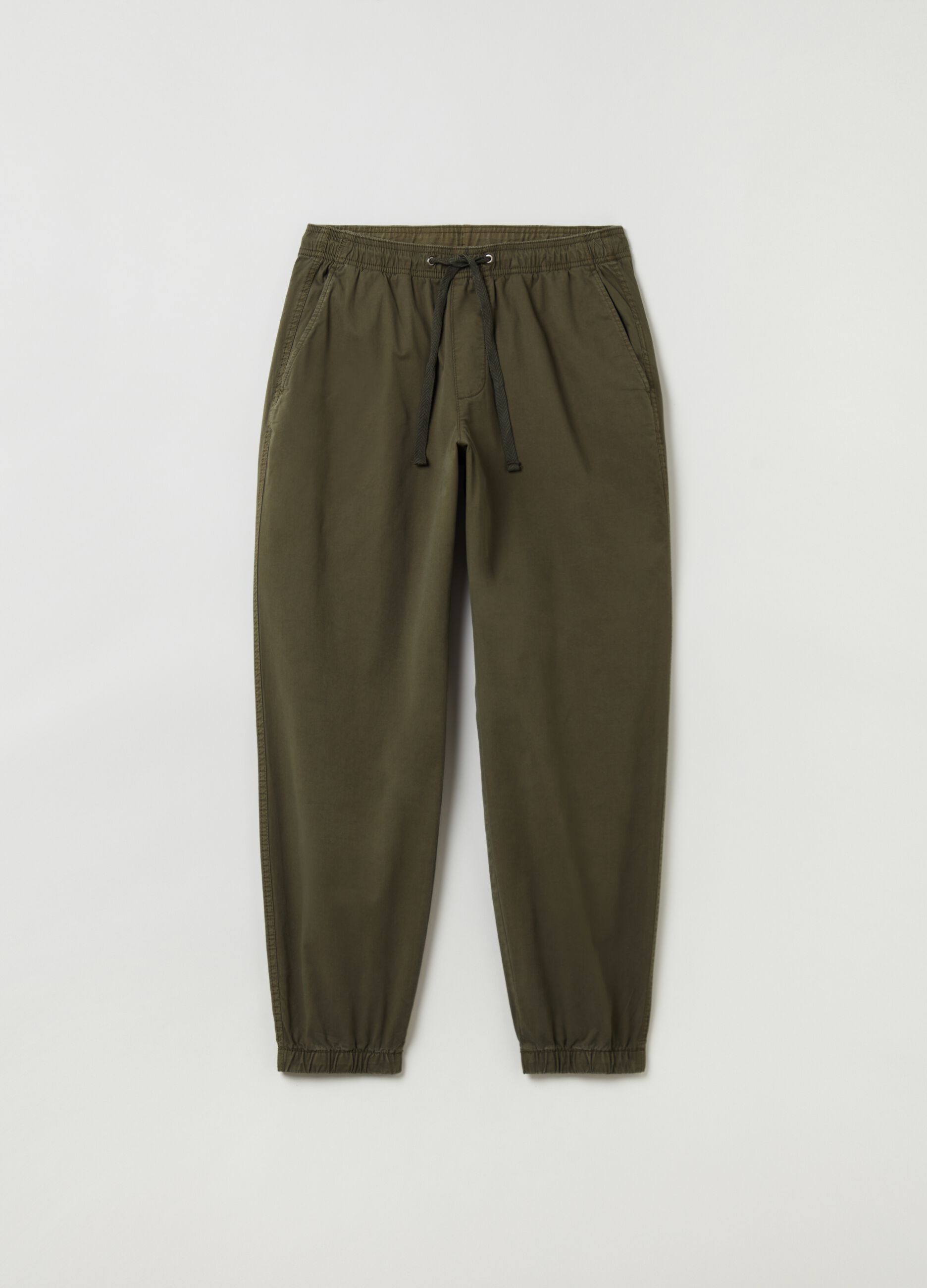 Joggers in tela con coulisse_1