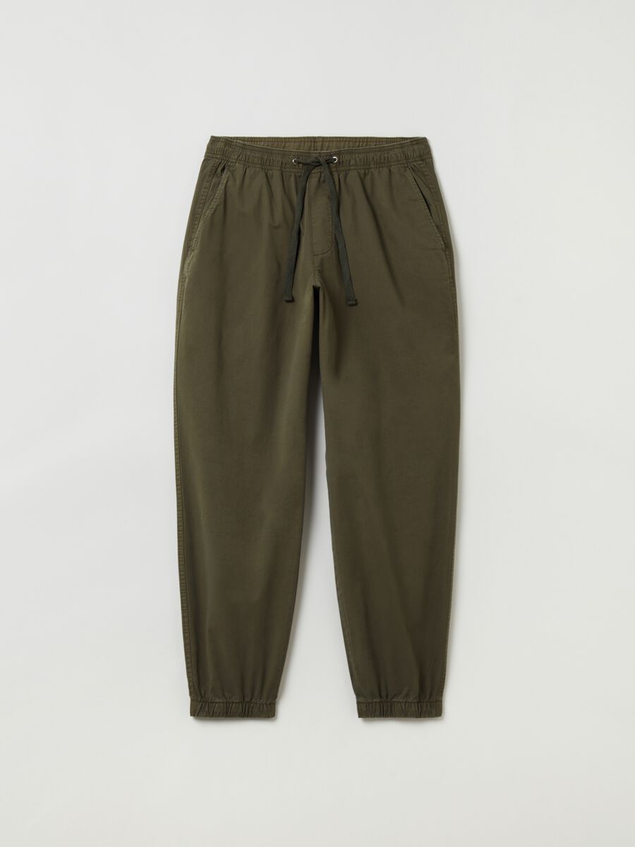 Joggers in tela con coulisse Uomo_1