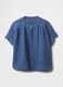 Blue summer set in lightweight fabric with buttons_2