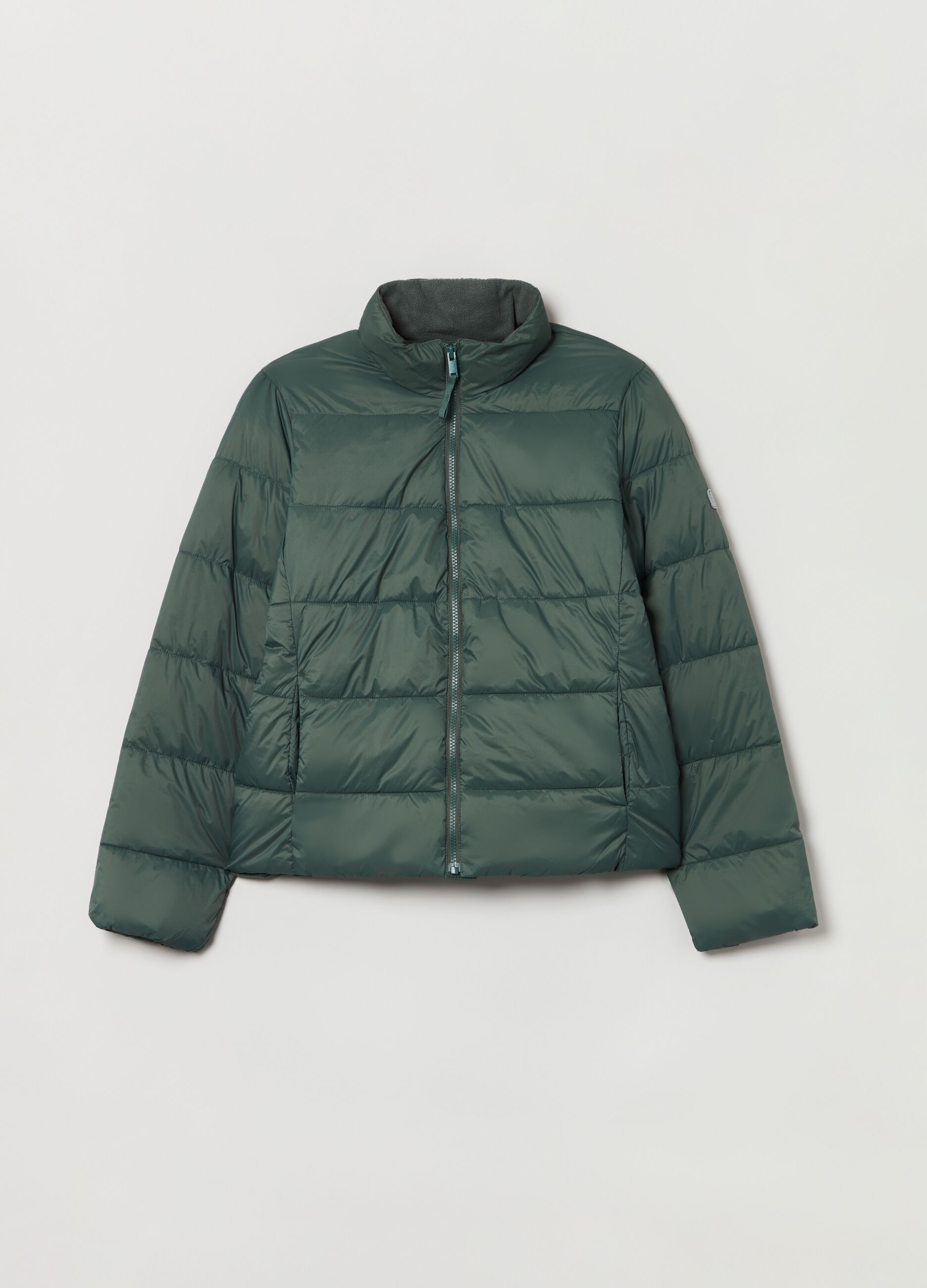 Padded jacket with fleece lining