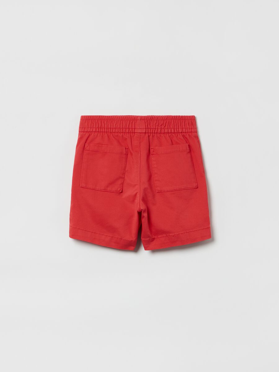 Shorts in cotone stretch con coulisse Bimbo_1