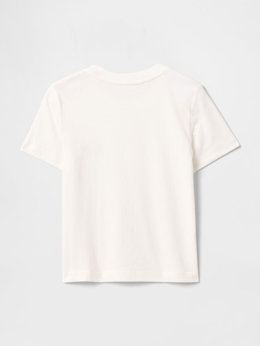 T-shirt bianca a maniche corte con taschino GAP Kids Bimbo_1