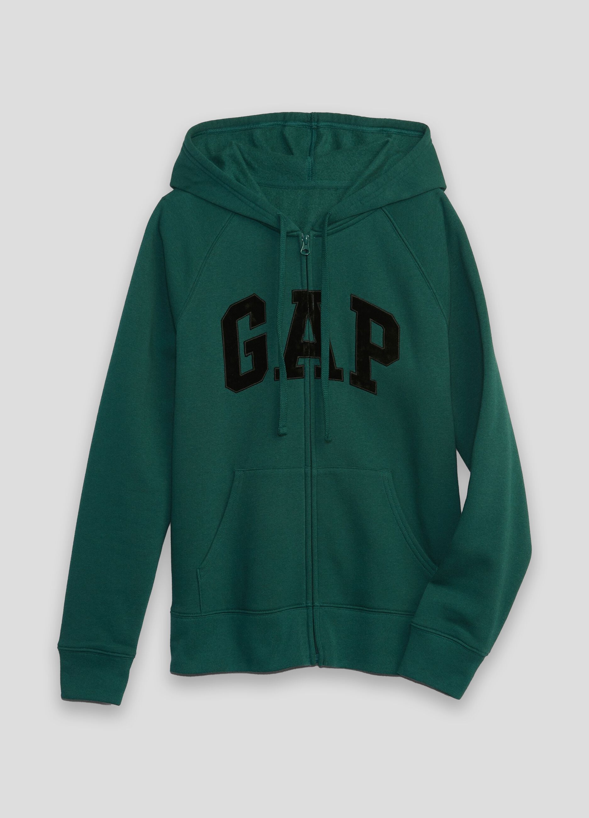 Full-zip sweatshirt with raglan sleeves and logo embroidery_2