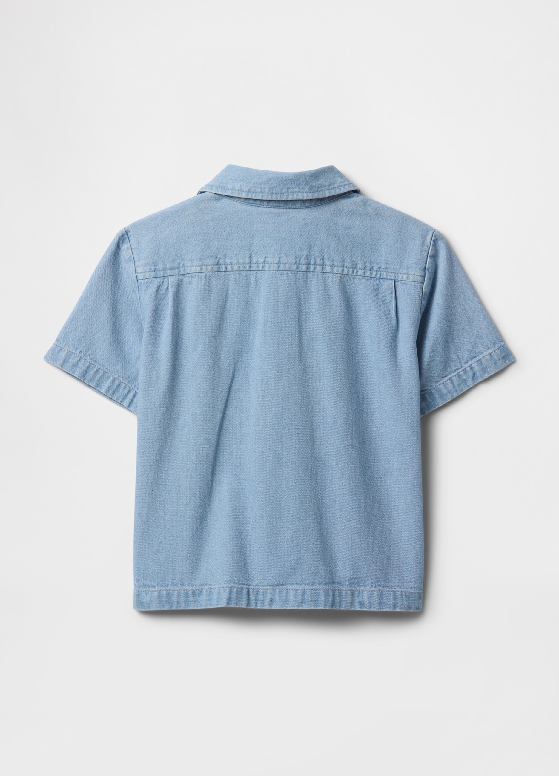 Camicia a maniche corte in denim per bambini_2