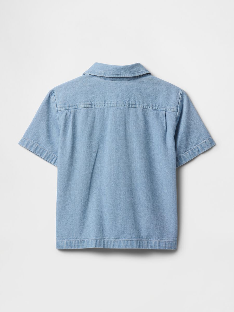 Camicia a maniche corte in denim per bambini Baby Boy_2