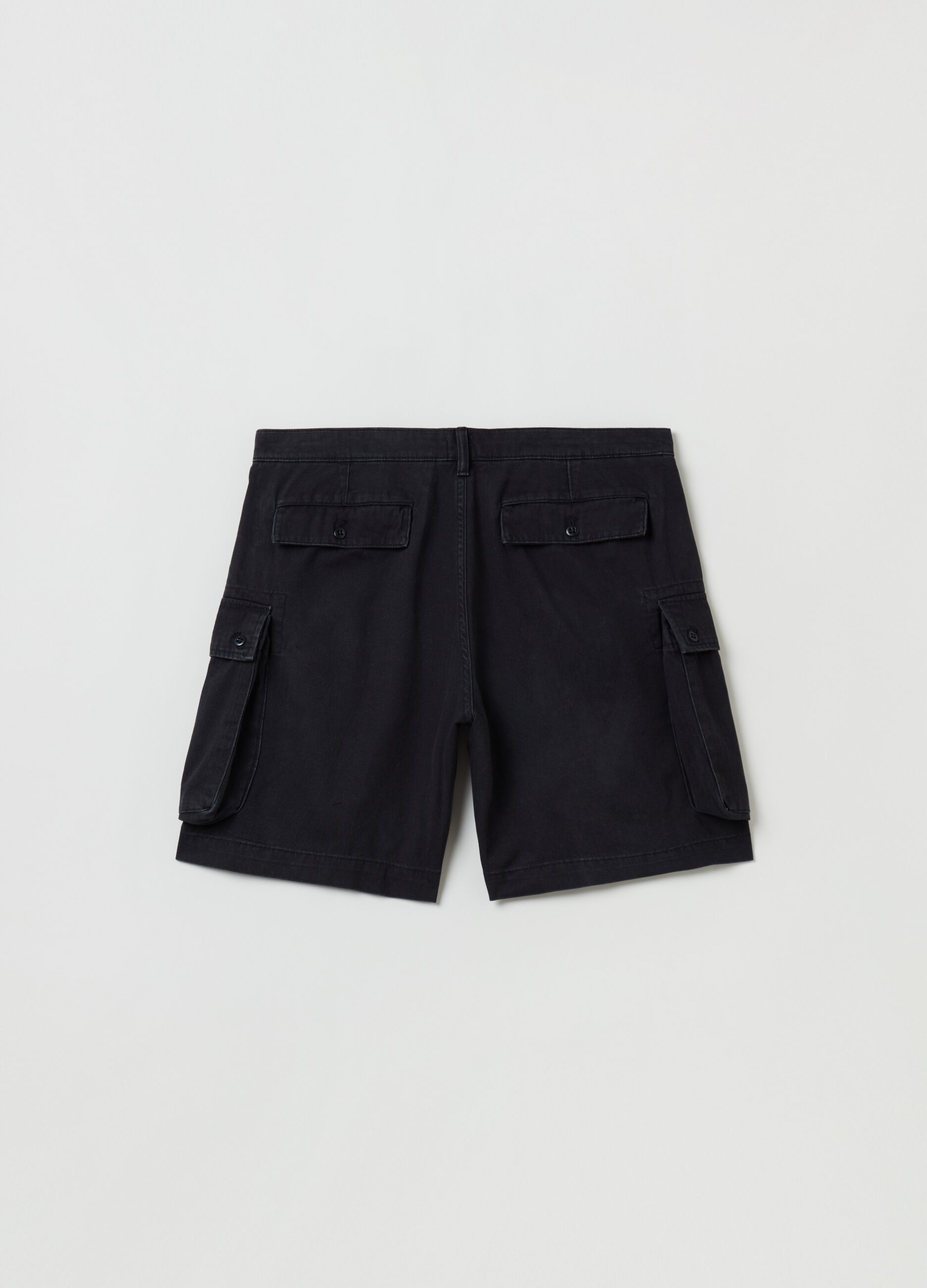 Cotton cargo Bermuda shorts_1