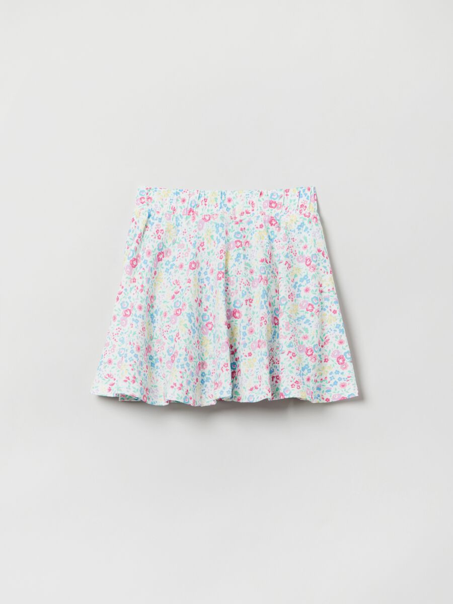 Twill skirt with ditsy print Newborn Boy_1