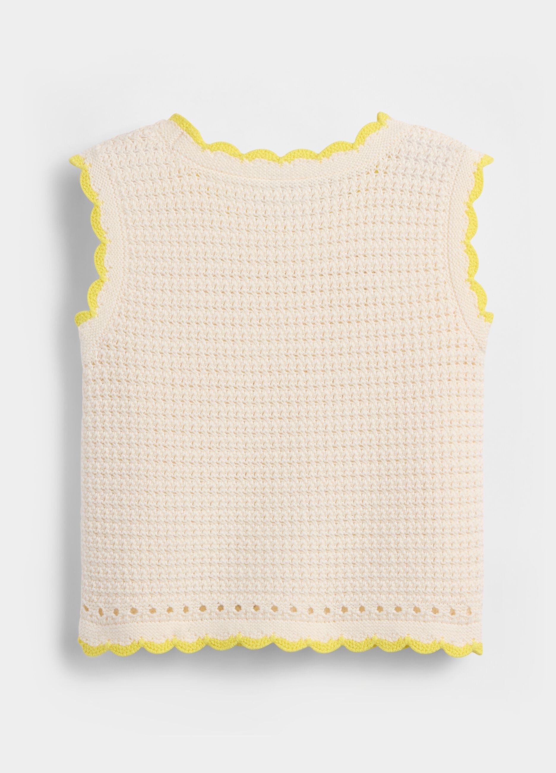 Tank top in puro cotone lavorato