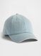Sky Blue Denim Cotton Baseball Cap with Logo_0