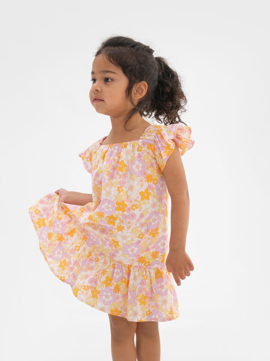 Cotton dress with floral print Toddler Girl_0