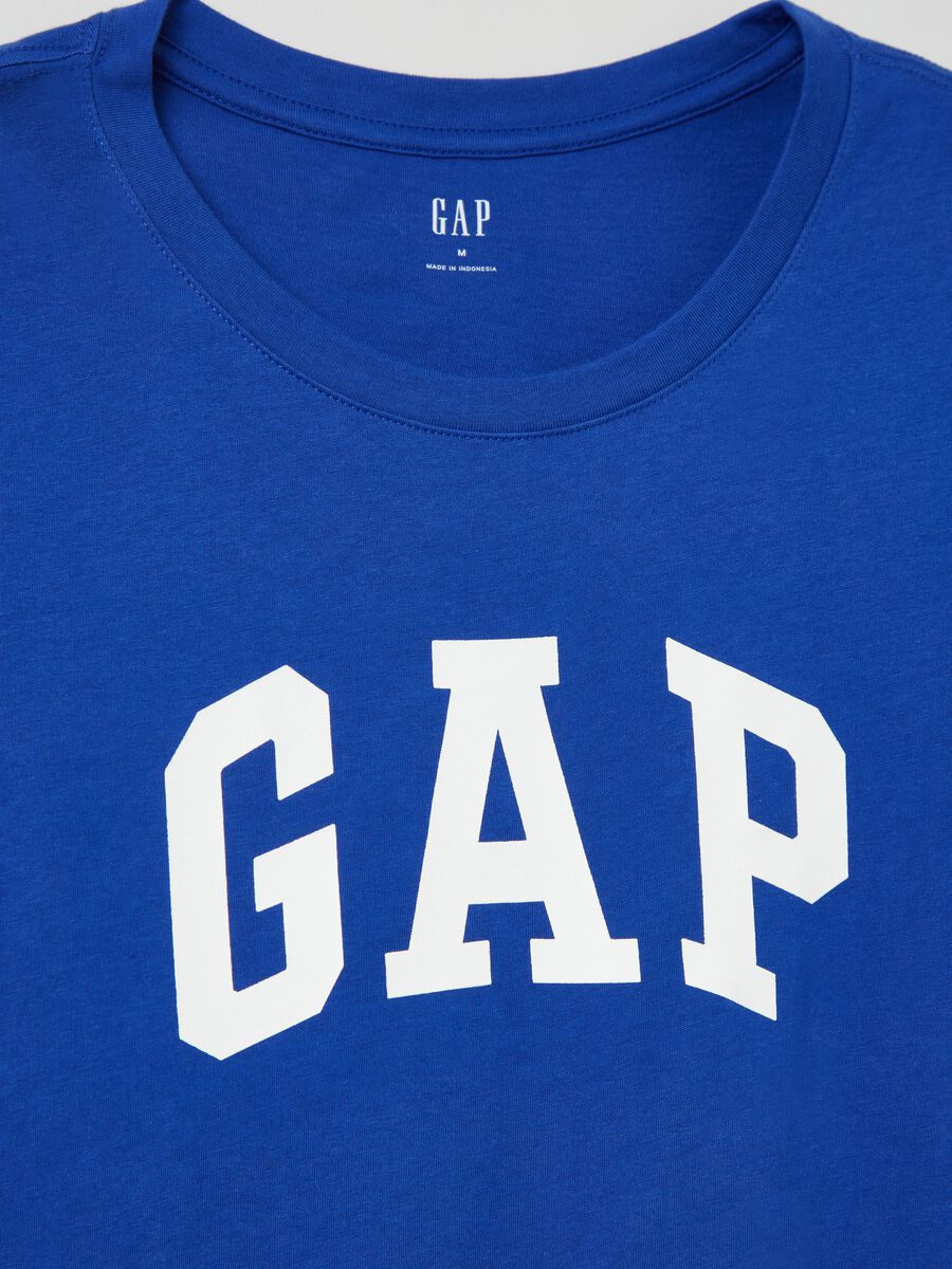T-shirt in cotone con stampa logo Donna_2