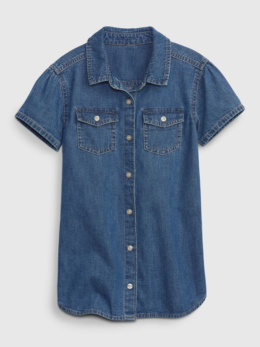 Denim shirt dress Toddler Girl_0