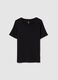 T-shirt girocollo in cotone e viscosa stretch_2