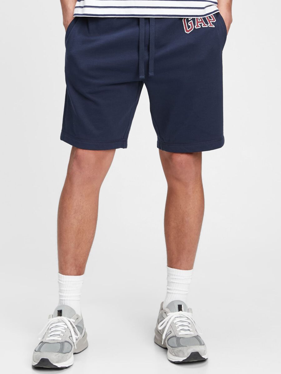 Bermuda jogger in felpa con ricamo logo Uomo_1