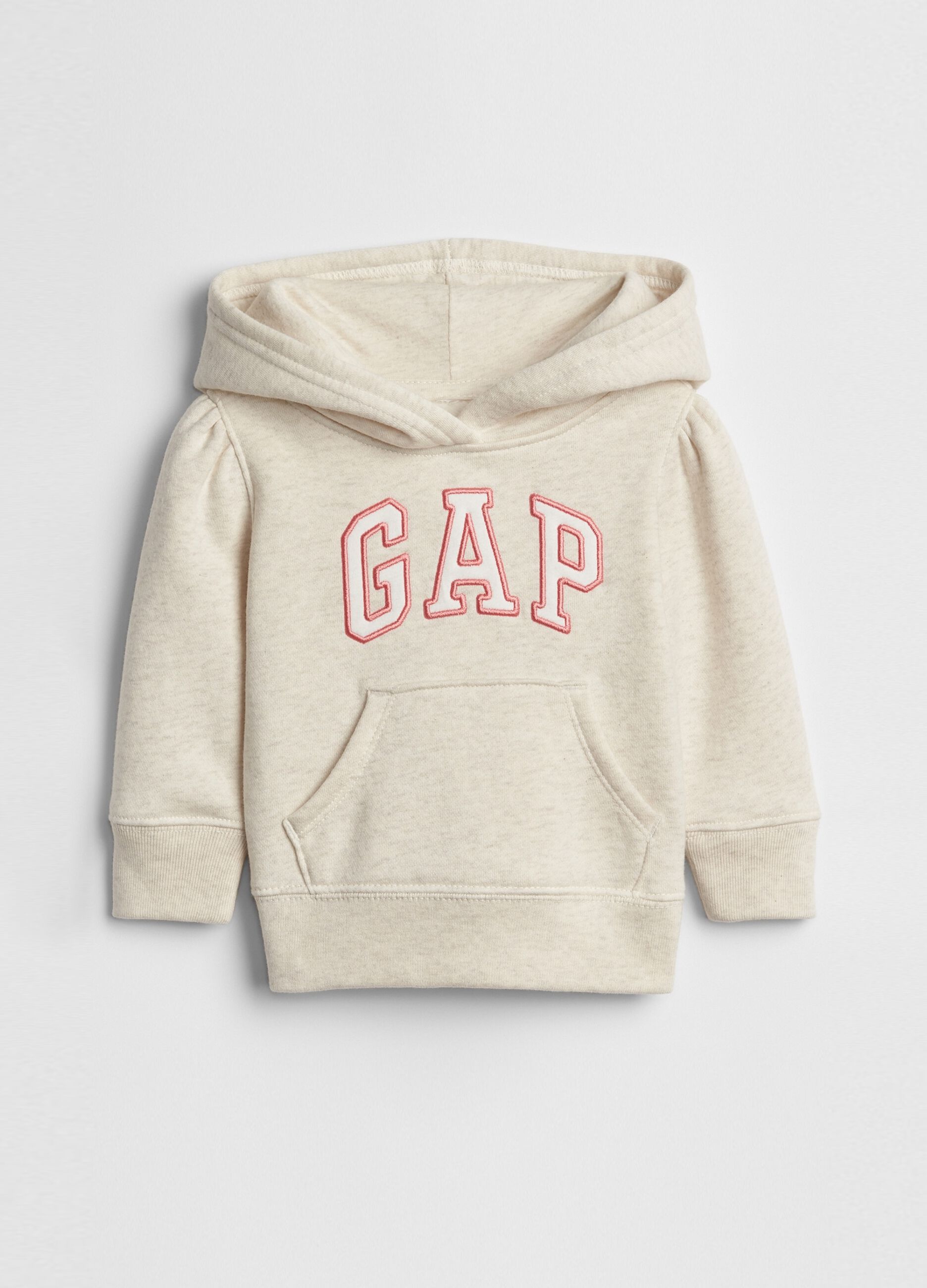 Sweatshirt with hood and logo patch