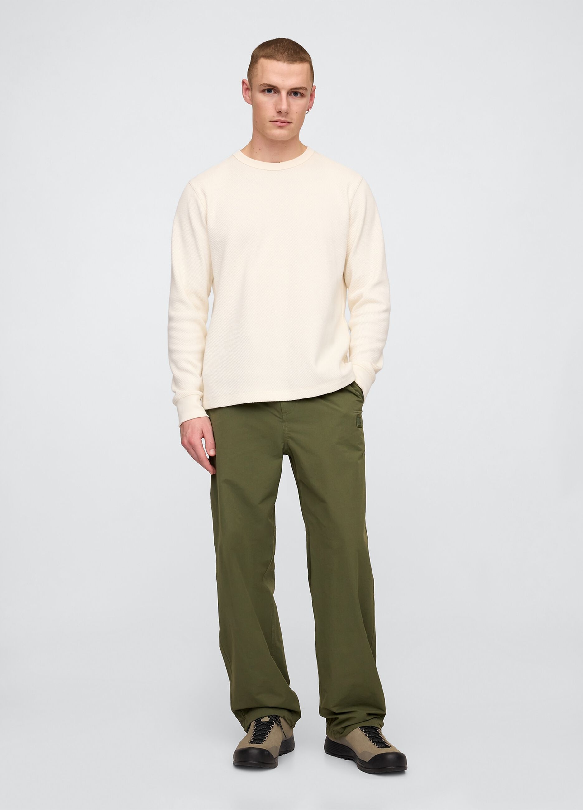 Pantaloni regular verdi Gap