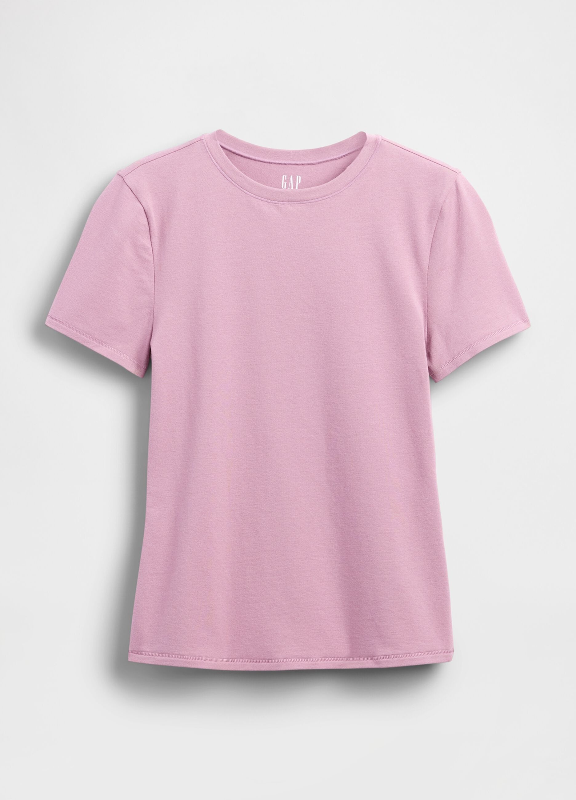 T-shirt rosa elasticizzata a maniche corte_3