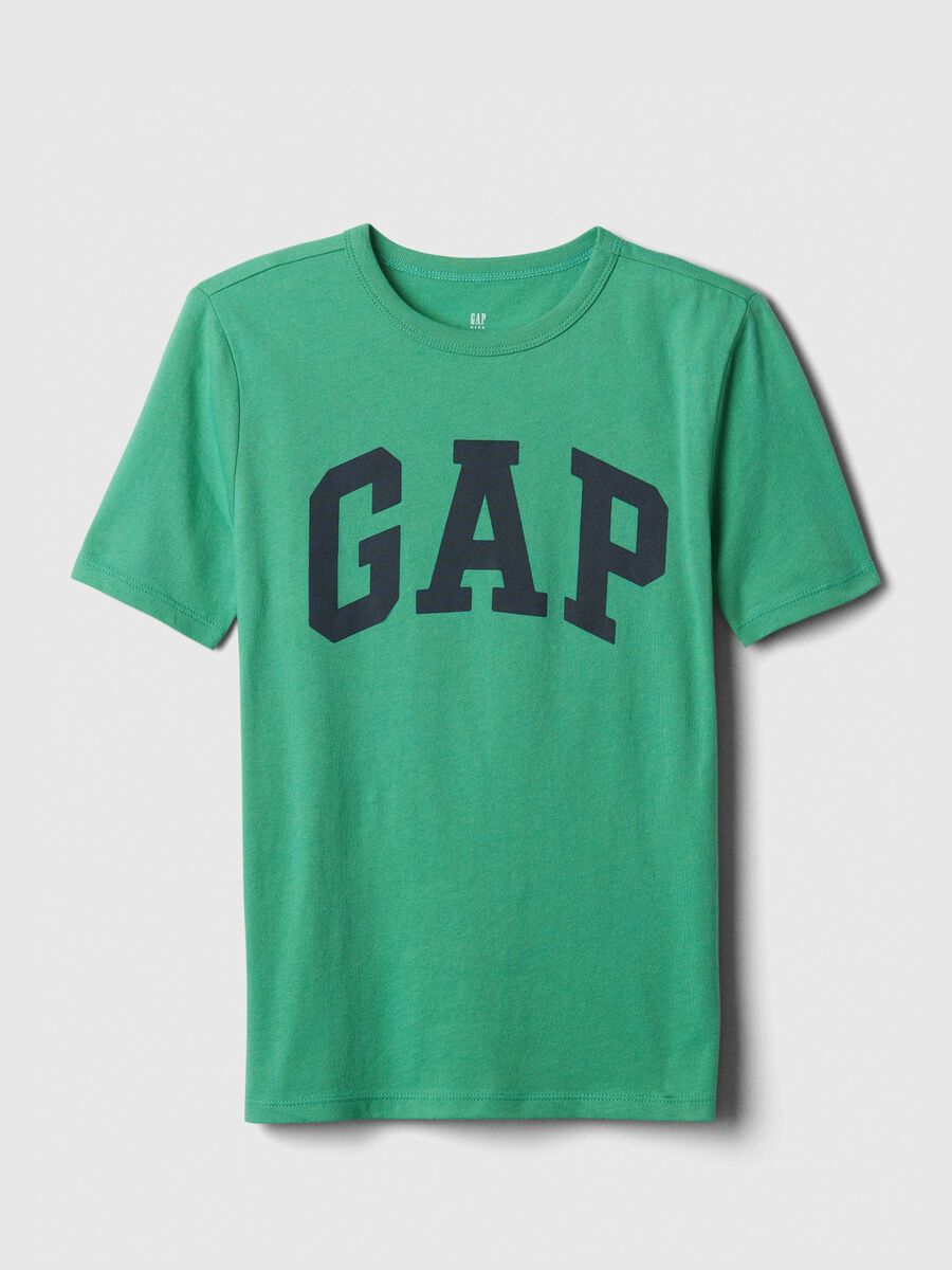 T-shirt in cotone con stampa logo Bambino_0