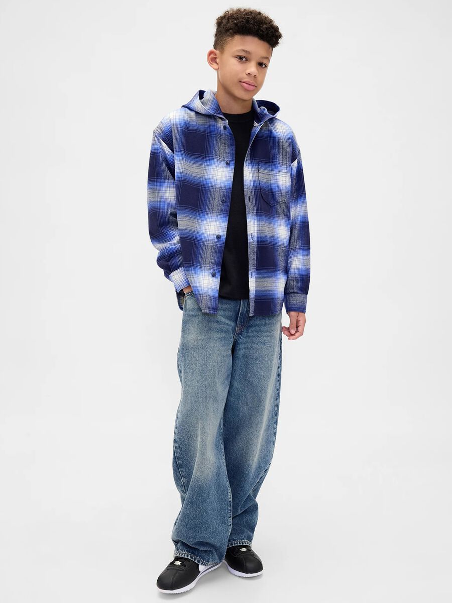 Camicia in cotone con cappuccio Bambino_2