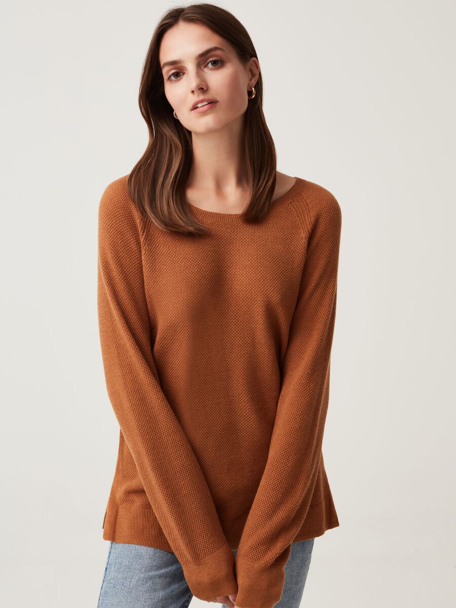 Long pullover with raglan sleeves Woman_0