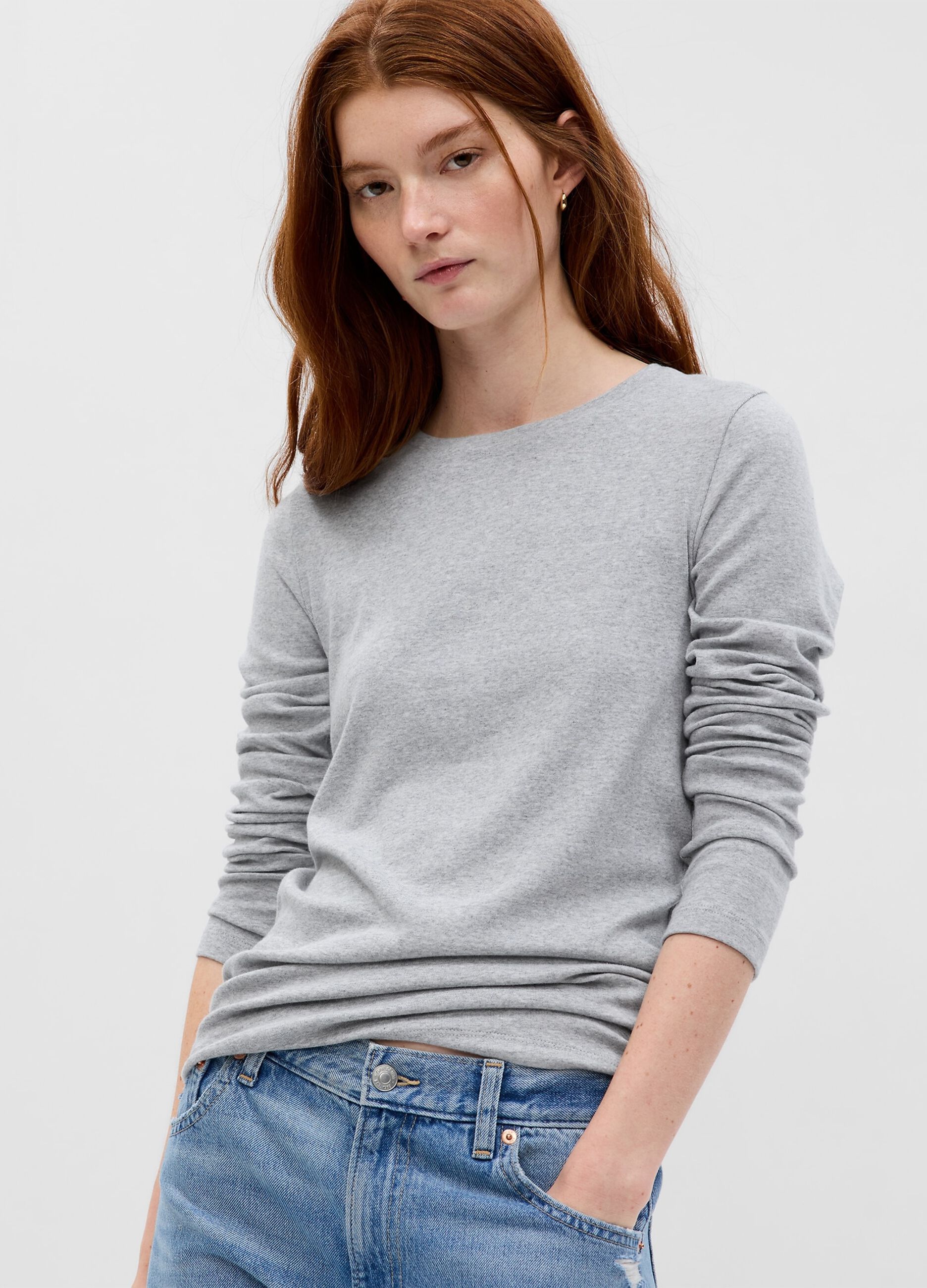 Long-sleeved T-shirt in cotton and modal_0