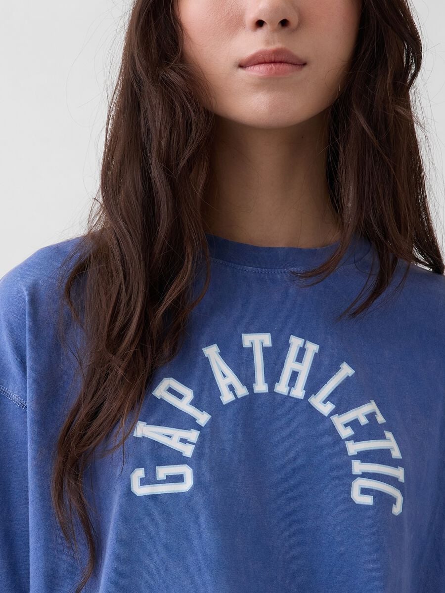 T-shirt a maniche corte in puro cotone con logo GAP Donna_3