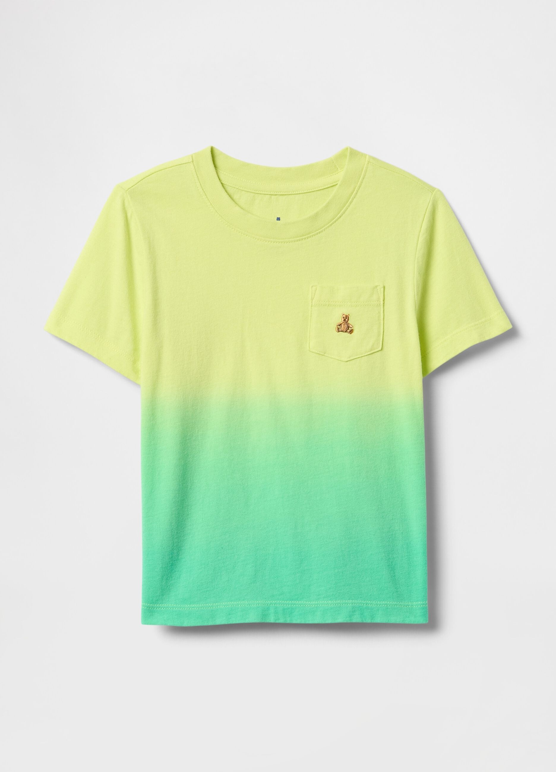 T-shirt sfumata verde lime a girocollo