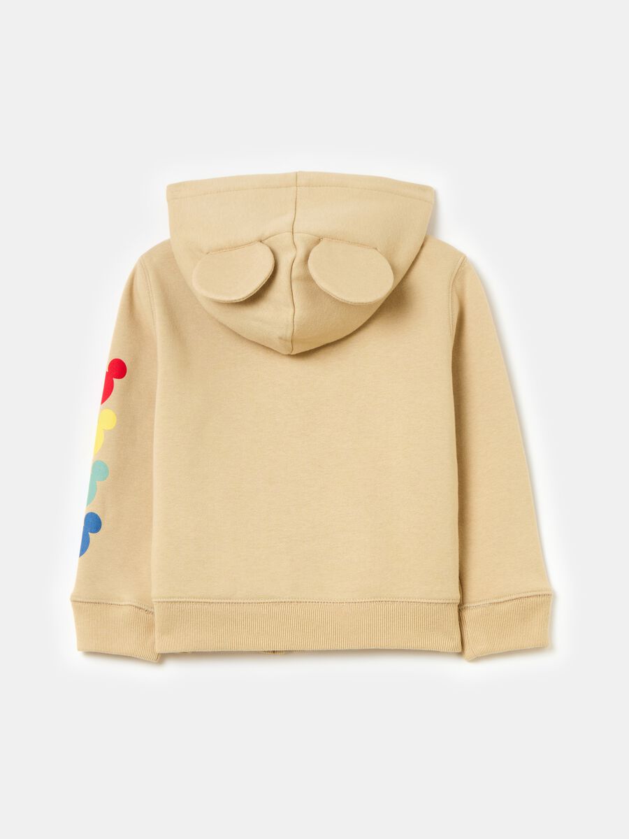 Full-zip sweatshirt with ears and Disney Mickey Mouse print Newborn Boy_1