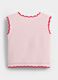 Tank top in puro cotone con lavorazione crochet_1