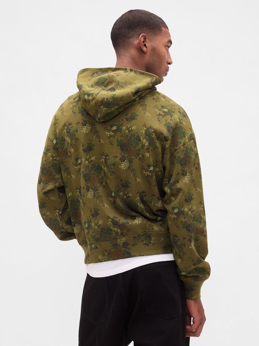 Green Hooded Sweatshirt Man_1