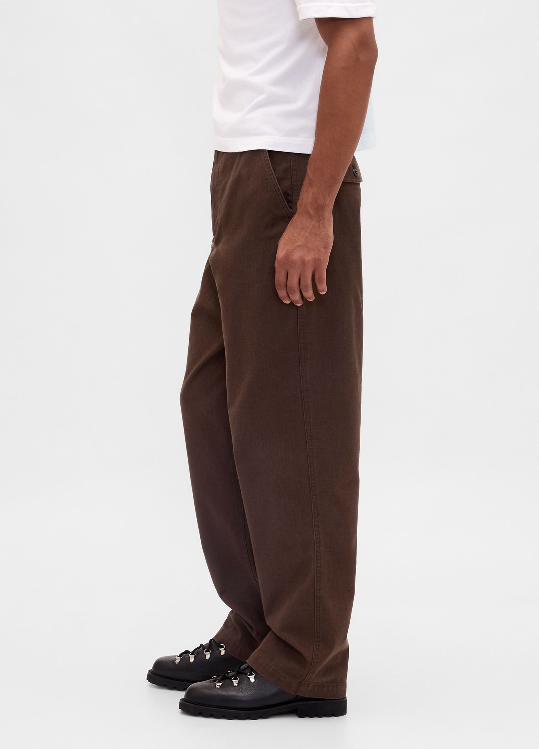 Pantaloni marroni in cotone_3